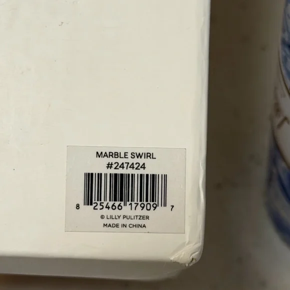 Lilly Pulitzer Stainless Steel Champagne Flute Blue Marble Swirl NWT - Picture 4 of 4